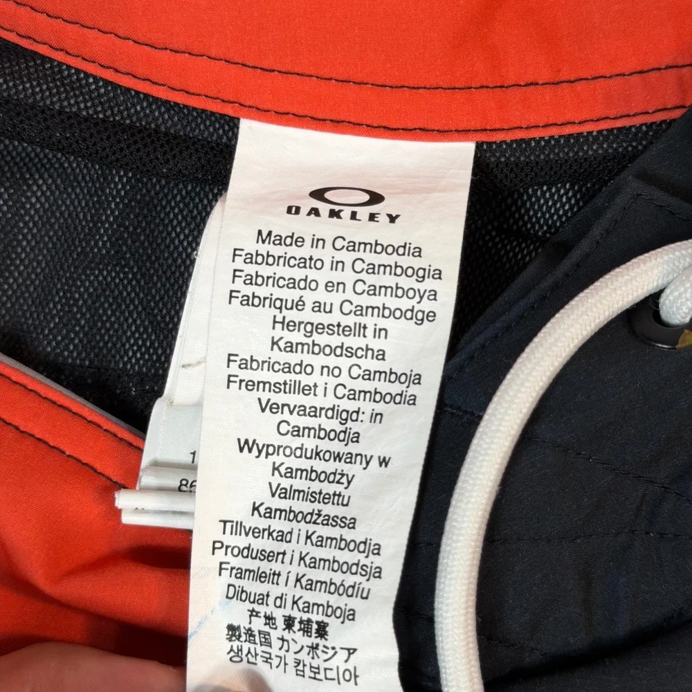A+ Oakley Performance Fit Board Shorts Mens 38 Black Orange Ellipse Swim Trunks